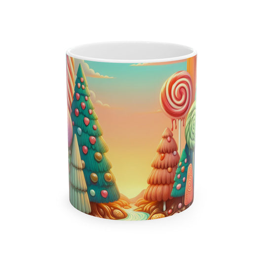 Taza de cerámica alienígena de 11 oz "Sugar Rush Forest"