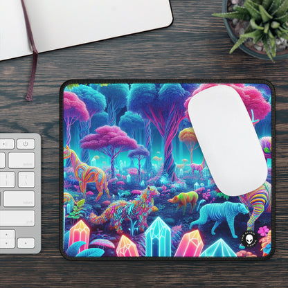 « Glowing Enchantment : Neon Forest » - Le tapis de souris de jeu Alien