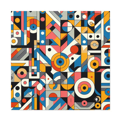 "Cityscape Ignited" - The Alien Canva Geometric Abstraction