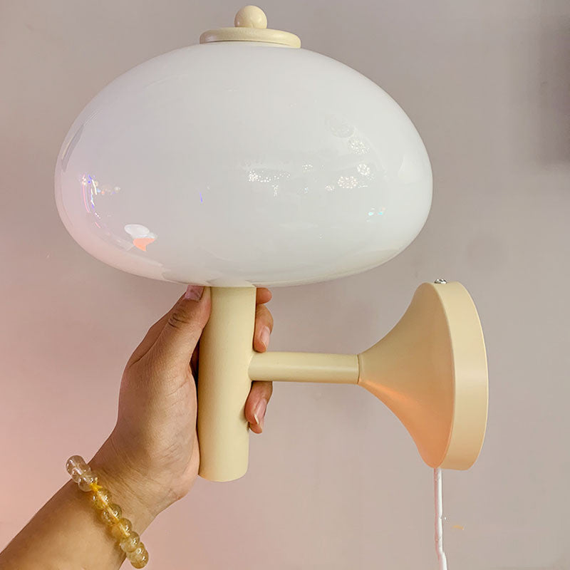 Small Mushroom Wall Lamp Retro Decor Living Room Bedroom Bedside