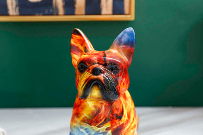 Simulation Bulldog Art Résine Décoration Dessin Animé Mignon