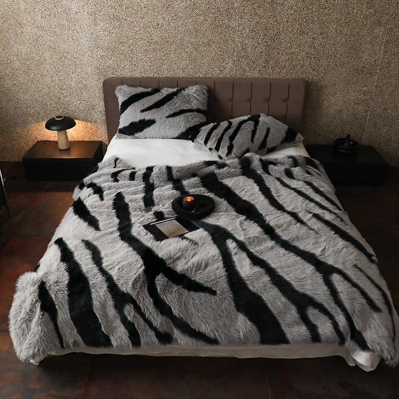 Long-haired Rabbit Wool Short Velvet Casual Cover Warm Blanket