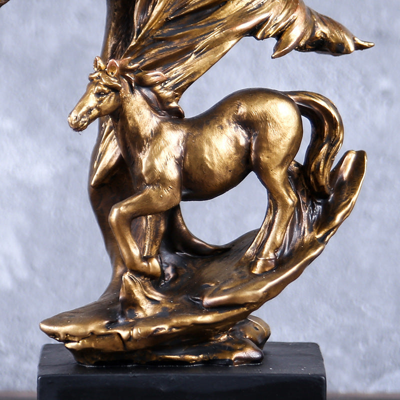 Trongwell Home Decor Bronze Cheval Sculpture Statue Salon