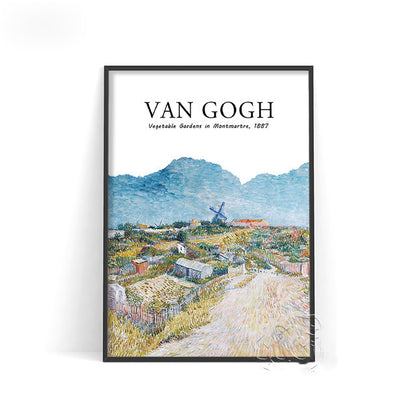 Van Gogh Exhibition Printing Poster Retro Art Wall Decoration