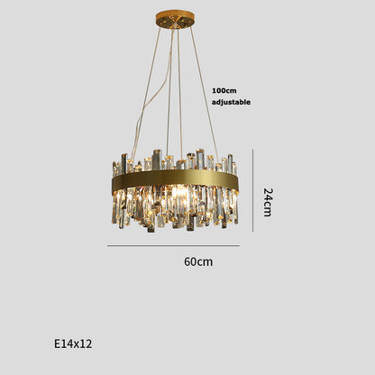 Lustre en cristal, lumières de salon simples