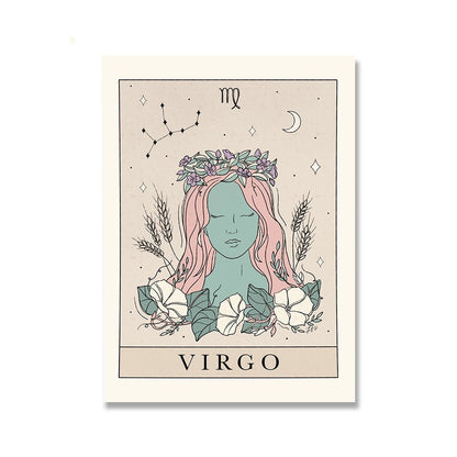 Tarot Canvas Painting Poster Constellation