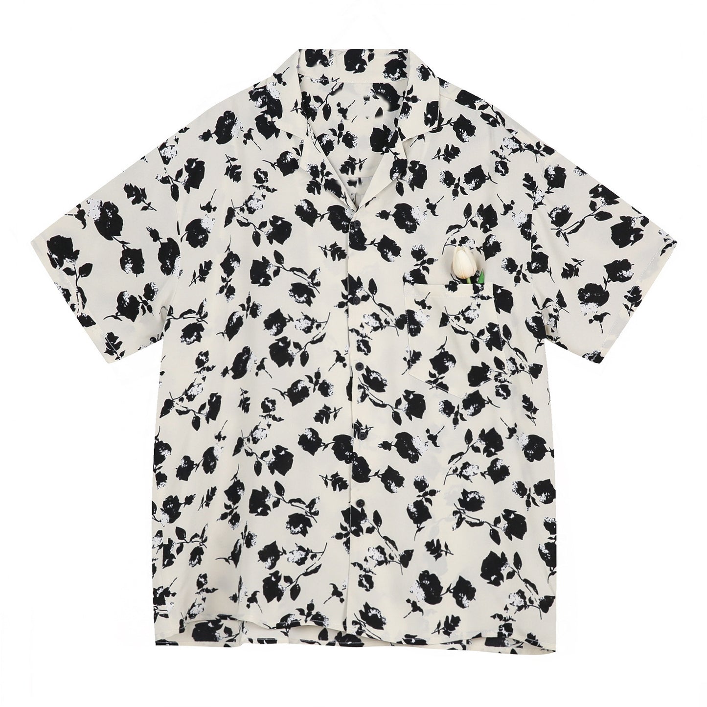 Men's Printed Shirt With Tulip Pockets