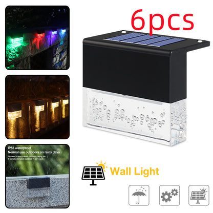 Waterproof New RGB LED Solar Light Step Fence Light