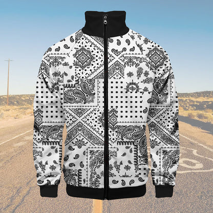 Paisley Printed Men's Raglan Sleeve Jacket