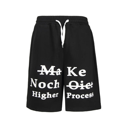 Men's American-style Letter Printed Shorts