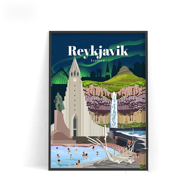 World City Travel Poster Wall Decoration