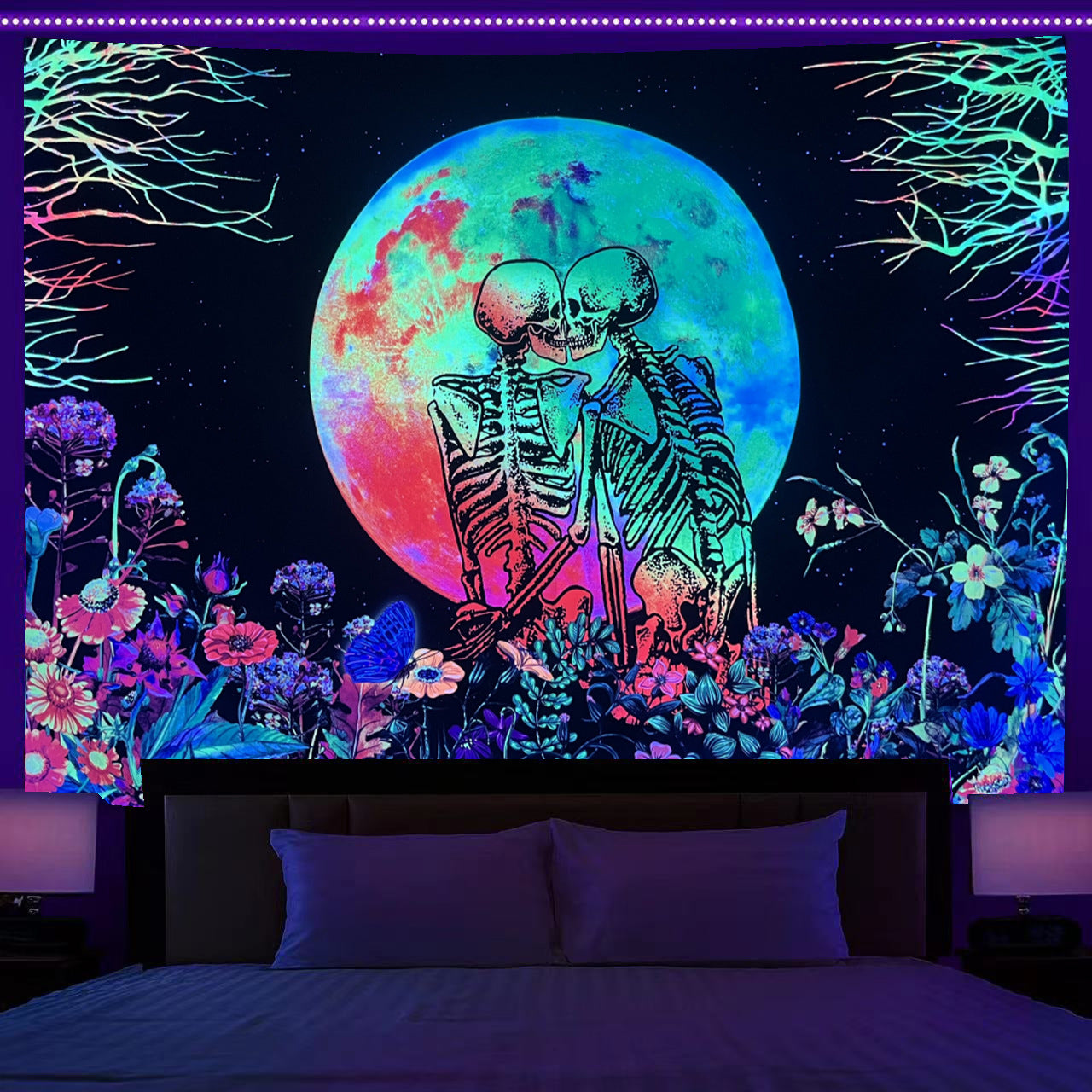 UV Light Emitting Neon Hanging Cloth