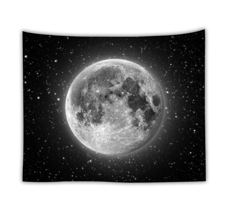 Ocean moon tapestry nature dorm decor wall tapestry