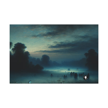 "Misty Twilight : un voyage tonaliste vers une sérénité silencieuse" - The Alien Canva Tonalism