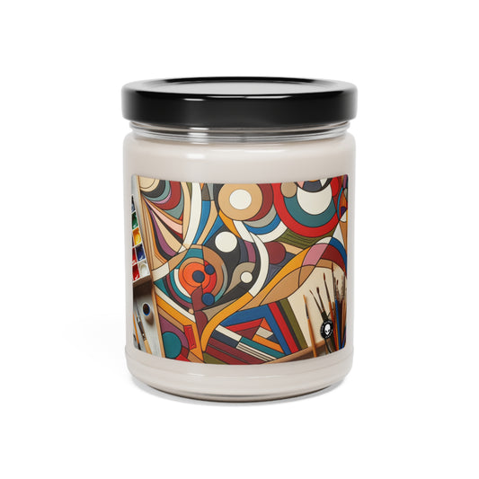 "Nightlife Chaos: A Dynamic Abstract Tribute to the City's Vibrant Energy" - The Alien Scented Soy Candle 9oz Abstract Art