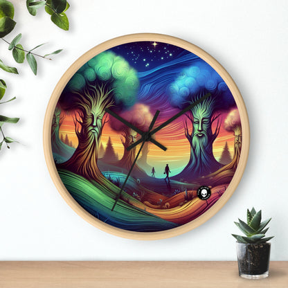 "Whispering Trees: Secrets of the Mystic Forest" - The Alien Wall Clock