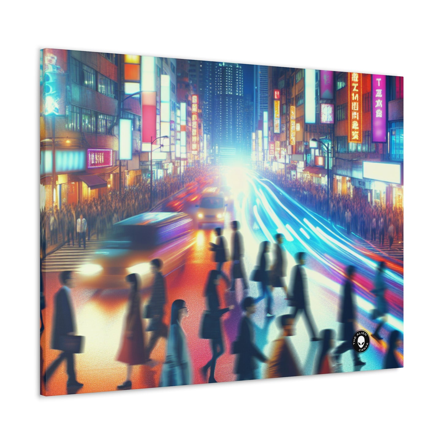 "Neon Night Street" - La Toile Alien