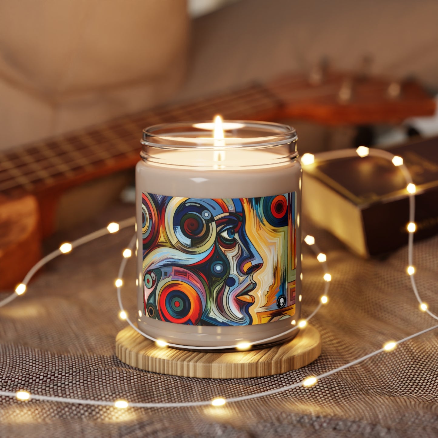 "Stormy Symphony: A Captivating Abstract Expressionist Painting" - The Alien Scented Soy Candle 9oz Expressionism