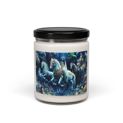 "Enchanted Underwater Realm: Mermaids and Seahorses" - The Alien Scented Soy Candle 9oz