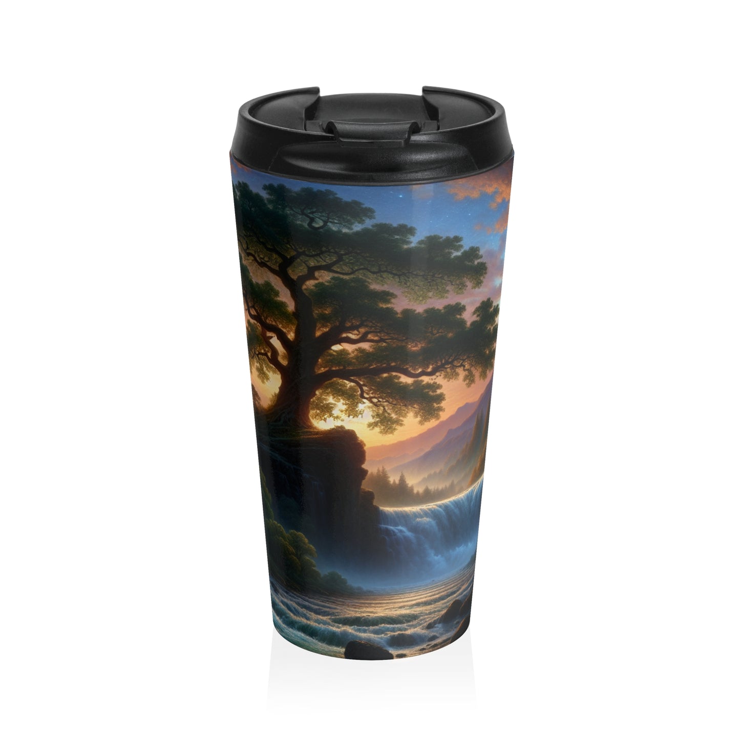 "The Storm's Embrace: A Romantic Landscape" - The Alien Stainless Steel Travel Mug Romanticism