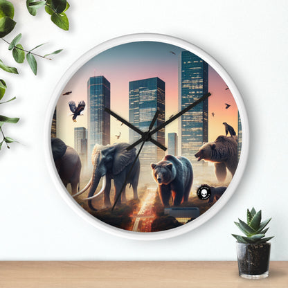 "Urban Zoology: A Surreal Cityscape" - The Alien Wall Clock