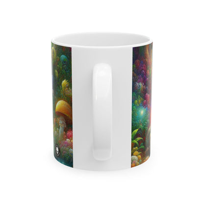 « Jardin mystique de l'enchantement » - Tasse en céramique Alien 11 oz