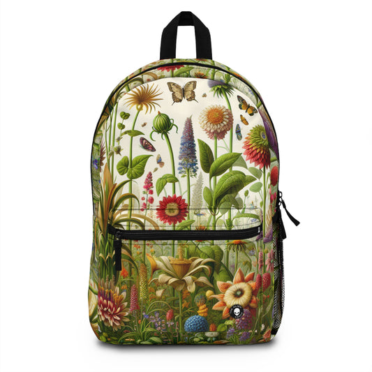 "Enchanted Garden: A Whimsical Scene" - The Alien Backpack