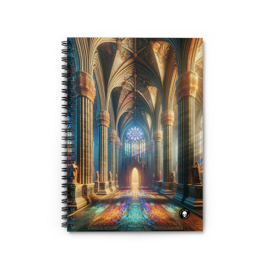 Shadows of the Gothic Cathedral - The Alien Spiral Notebook (Ruled Line) Gothic Art