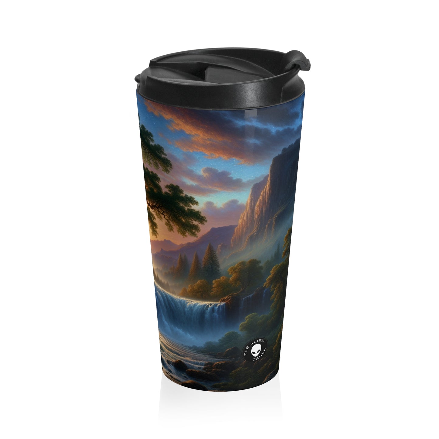 "The Storm's Embrace: A Romantic Landscape" - The Alien Stainless Steel Travel Mug Romanticism