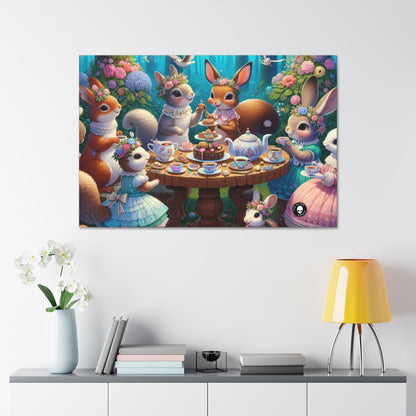 "Enchanted Tea Party in the Woodland Glade" - The Alien Canva