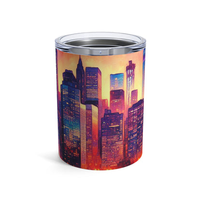 Hidden Oasis: A Spontaneous Impressionism Masterpiece in Vibrant Hues - The Alien Tumbler 10oz Impressionism