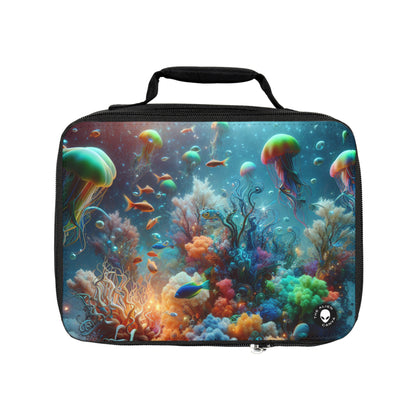 "Neon Fish Dance in Coral Forest"- The Alien Lunch Bag