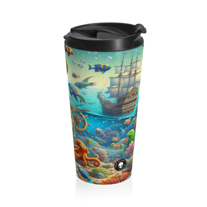 « Underwater Fiesta » – La tasse de voyage en acier inoxydable Alien