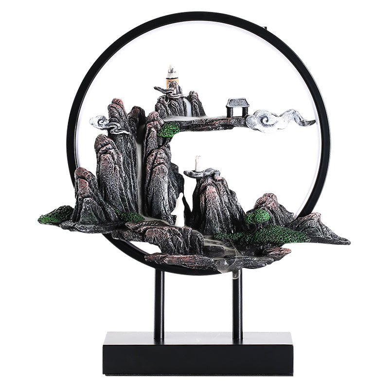 Creative Backflow Incense Burner High Mountain Flowing Water Home Zen Decoration