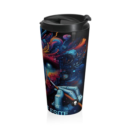 "Enchanted Forest: A Digital Art Masterpiece" - The Alien Stainless Steel Travel Mug Digital Art