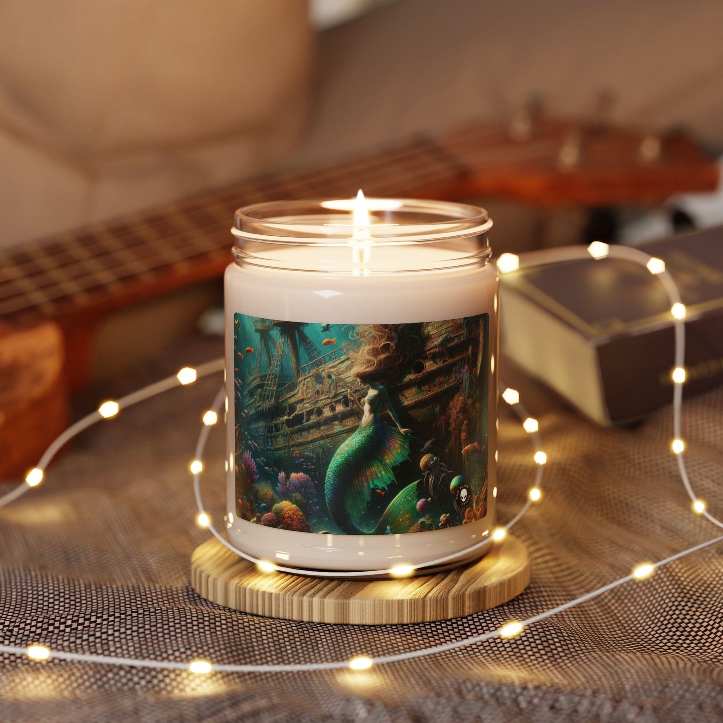 "Mermaid's Treasure: Exploring the Sunken Shipwreck" - The Alien Scented Soy Candle 9oz