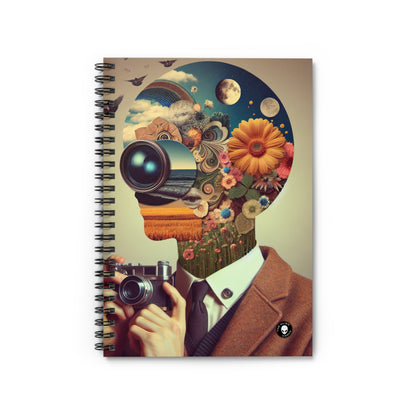 "Nature-Tech Fusion: A Photomontage Exploration" - The Alien Spiral Notebook (Ruled Line) Photomontage