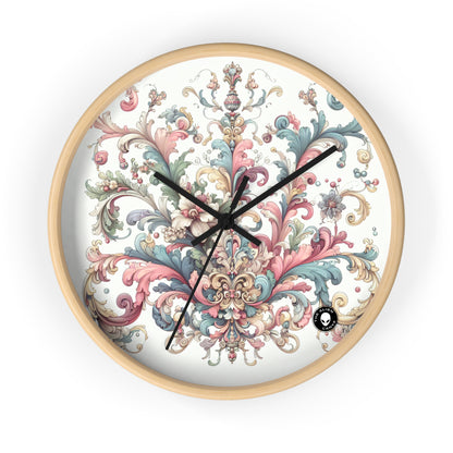 "Élégance enchantée : une soirée dans un jardin rococo" - The Alien Wall Clock Rococo