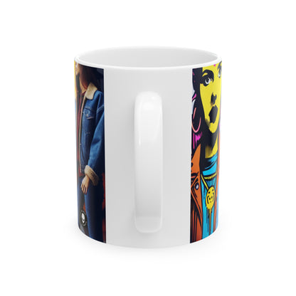 "Unidad en la diversidad: un vibrante mural de arte callejero" - The Alien Ceramic Mug 11oz Street Art