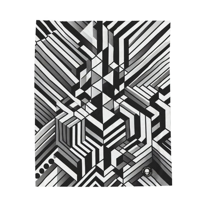 "Perception in Motion: A Mind-Bending Op Art Masterpiece" - The Alien Velveteen Plush Blanket Op Art