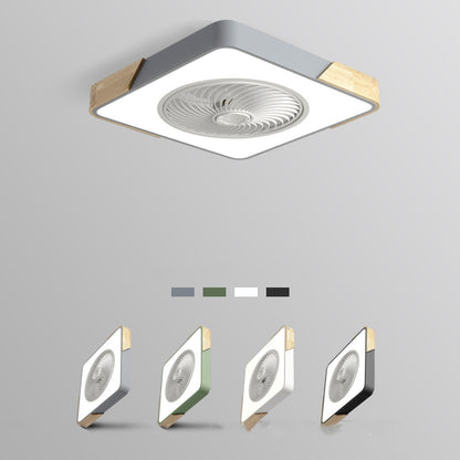 Ventilador de techo moderno con luz y lámpara de decoración para el hogar con control.