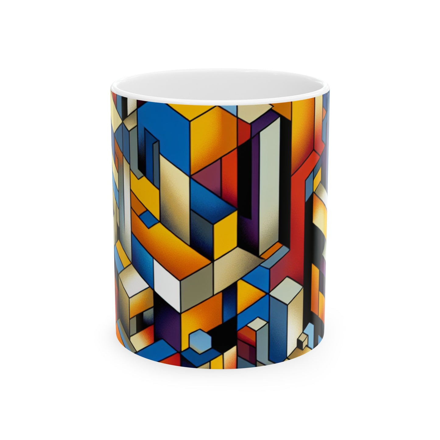 "Metropolis Pulse" - Taza de cerámica The Alien 11oz Cubo-Futurismo