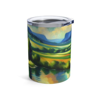 "Serenidad al atardecer: un prado impresionista" - The Alien Tumbler 10oz Impresionismo