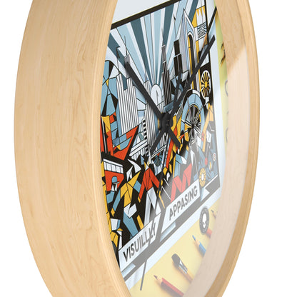 "Constructive City: A Vibrant Celebration of Urban Progress" - The Alien Wall Clock Constructivism