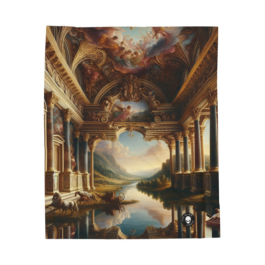 "Une odyssée néo-Renaissance : un panorama moderne" - La couverture en peluche Alien Velveteen Art de la Renaissance