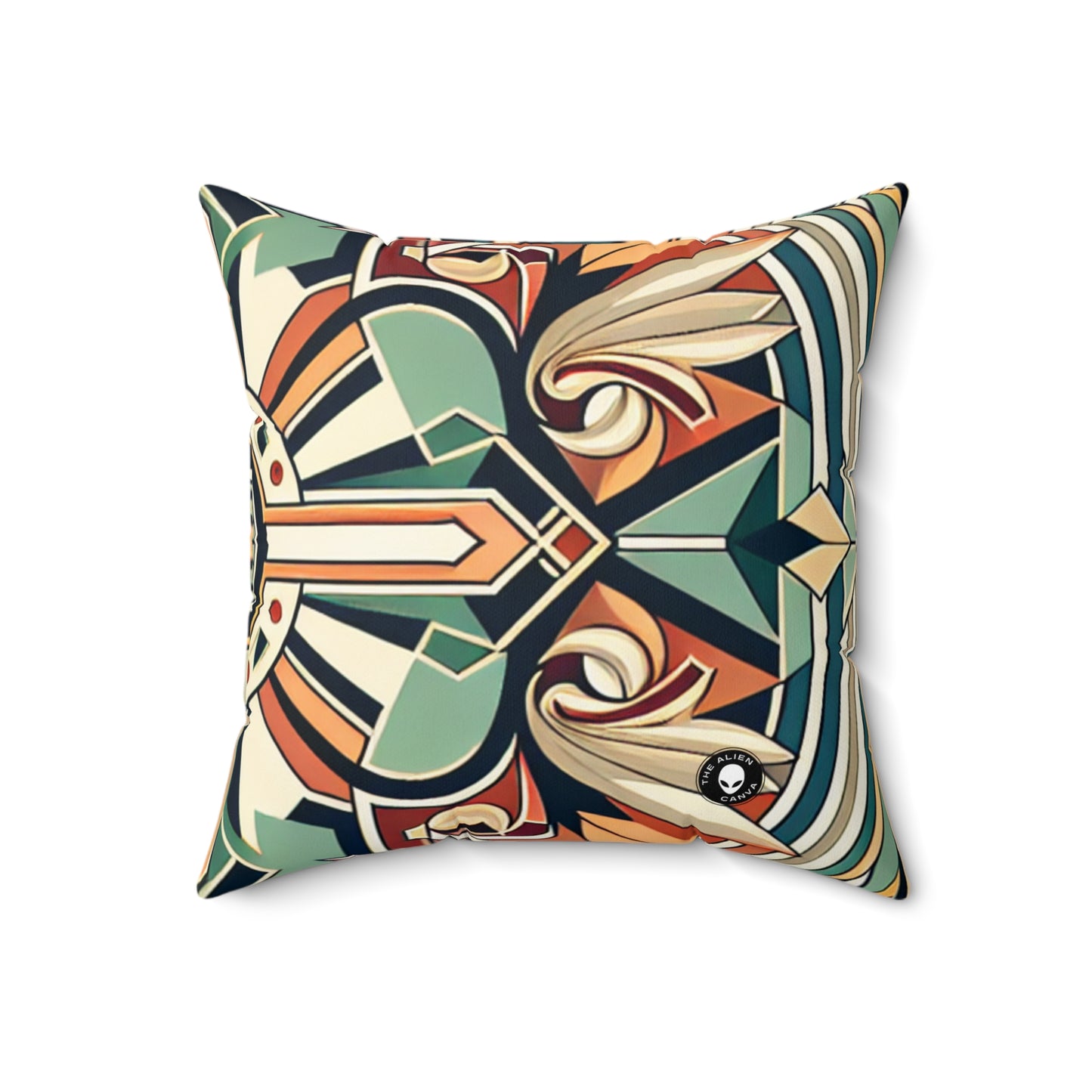 "Glamorous Art Deco Elegance: A Sparkling Evening"- The Alien Spun Polyester Square Pillow Art Deco