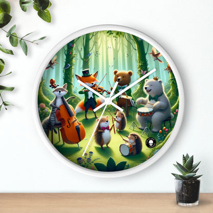 "Animales musicales en el bosque encantado" - El reloj de pared alienígena