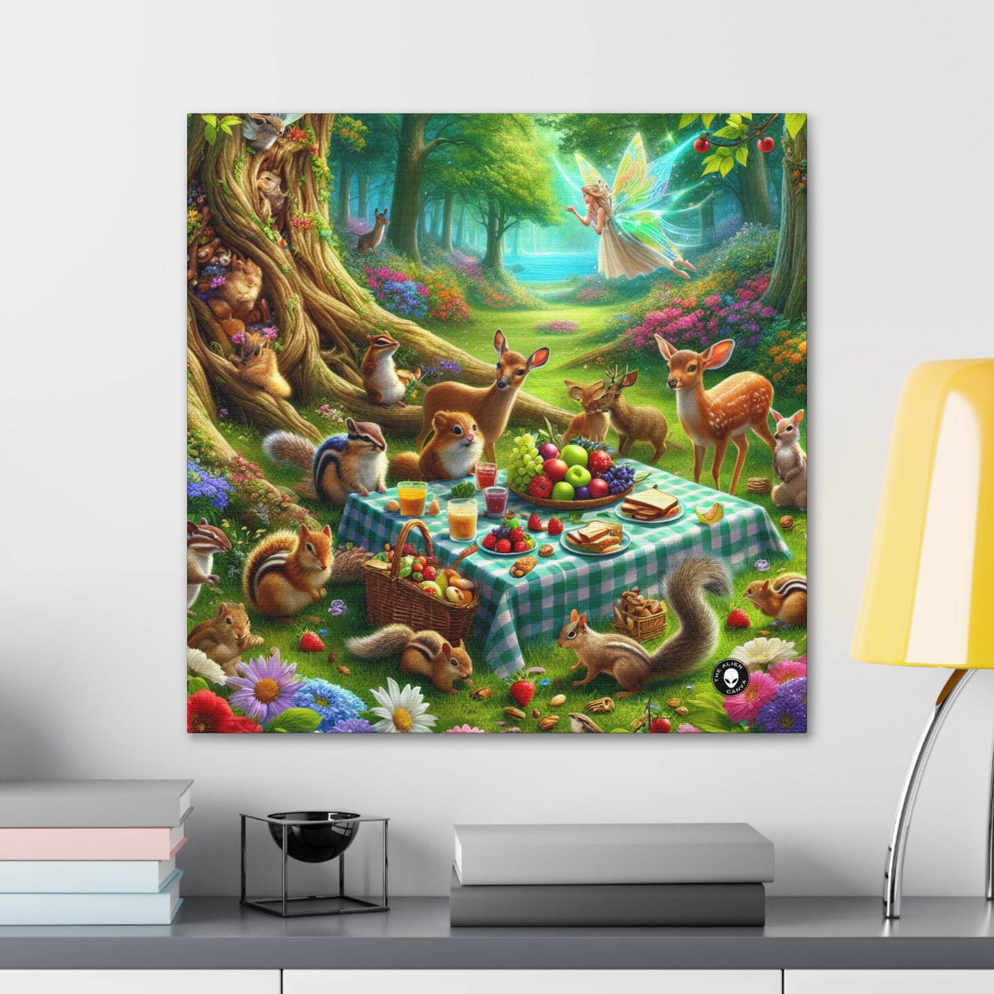 "Enchanted Forest Picnic: A Magical Gathering" - The Alien Canva