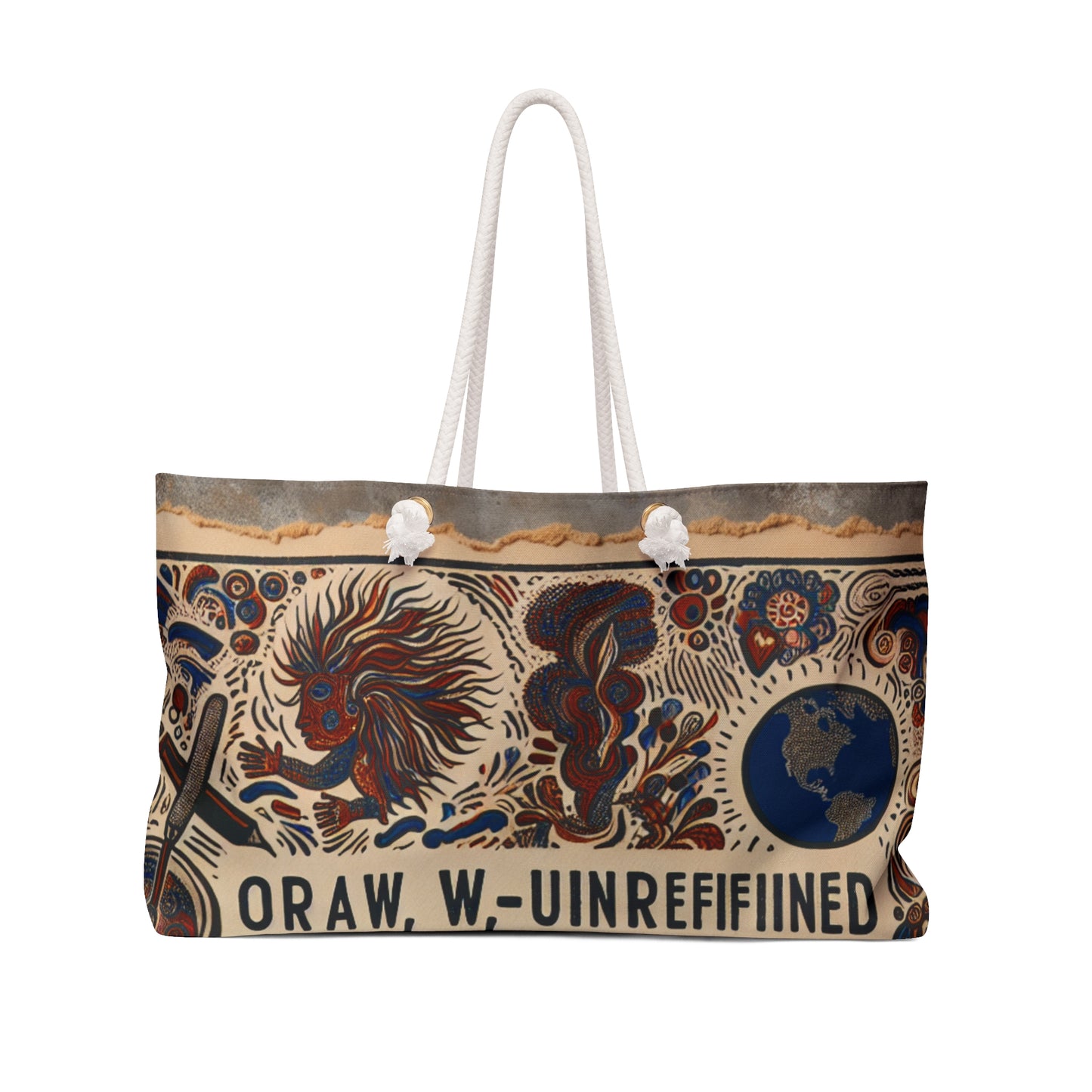 "Visions of the Beyond: A Surreal Dreamscape" - The Alien Weekender Bag Outsider Art