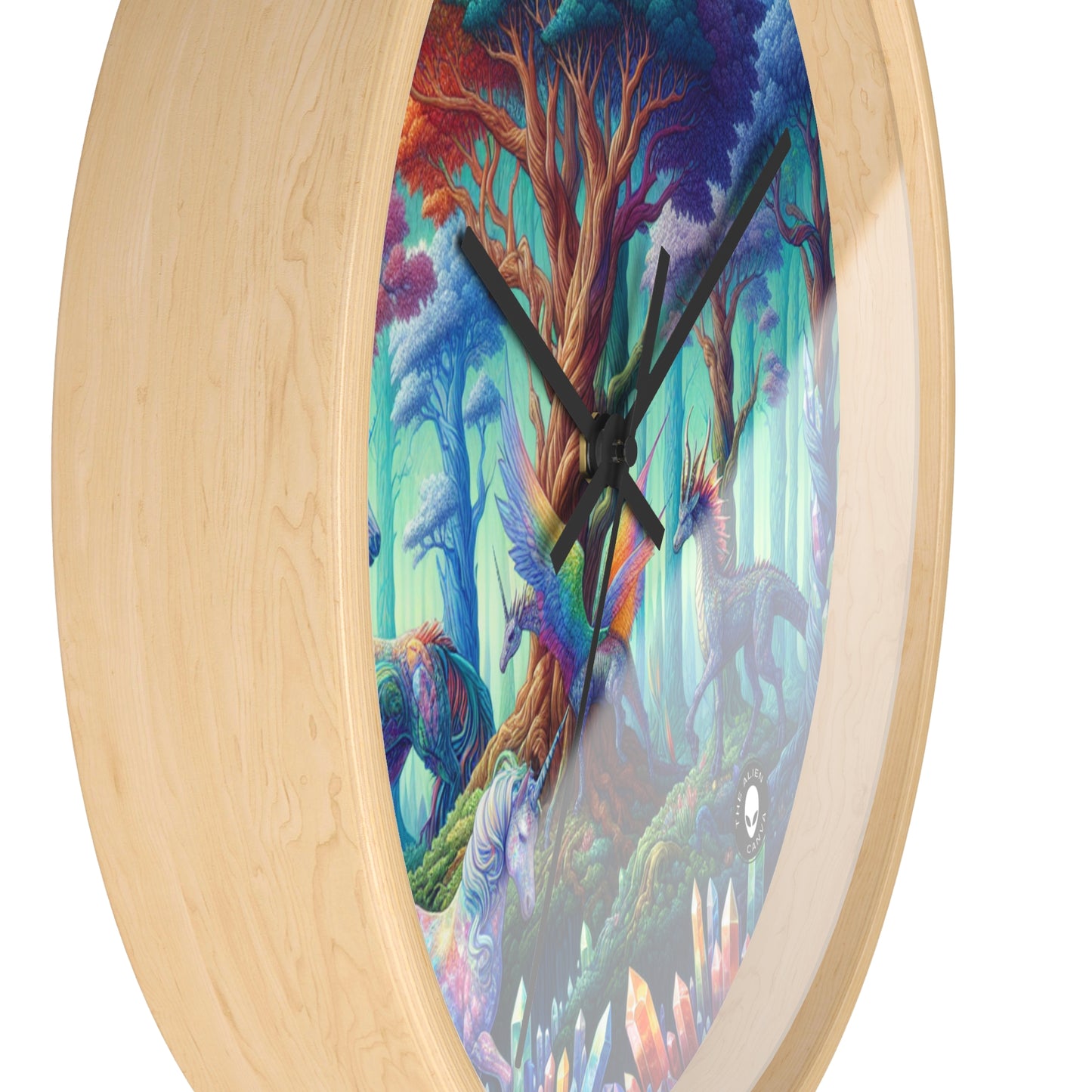 "Crystal Forest: Realm of Mythical Beings" - The Alien Wall Clock